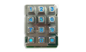 Robuste Metalltastatur mit blauer Hintergrundbeleuchtung JR-KP-03